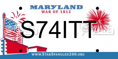 S74ITT Maryland License Plate