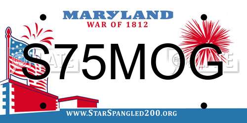 S75MOG Maryland License Plate