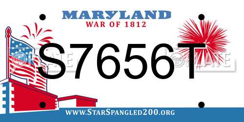 S7656T Maryland License Plate