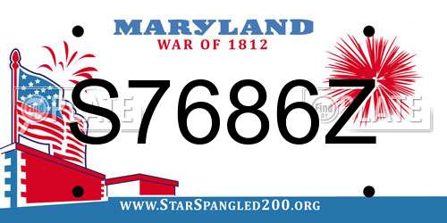 S7686Z Maryland License Plate
