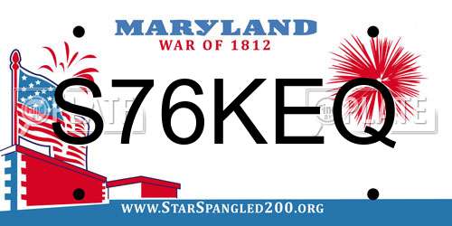 S76KEQ Maryland License Plate