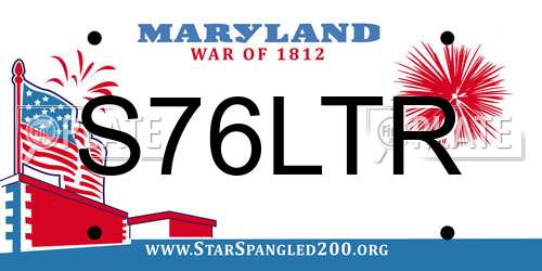 S76LTR Maryland License Plate