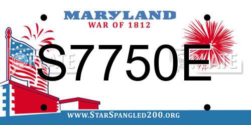 S7750E Maryland License Plate
