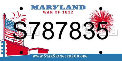 S787835 Maryland License Plate