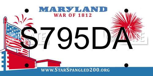 S795DA Maryland License Plate