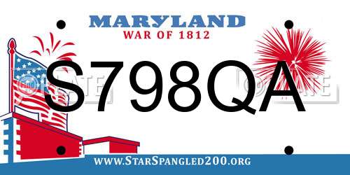 S798QA Maryland License Plate