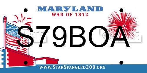 S79BOA Maryland License Plate
