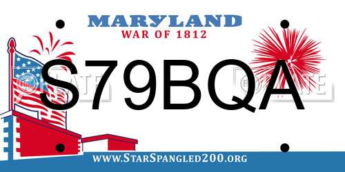 S79BQA Maryland License Plate