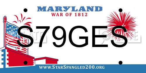 S79GES Maryland License Plate