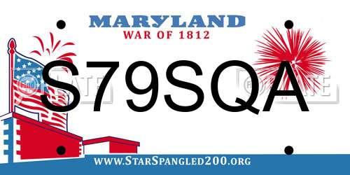 S79SQA Maryland License Plate