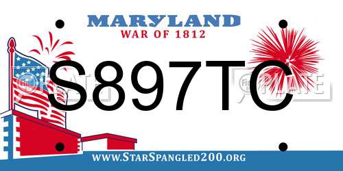 S897TC Maryland License Plate