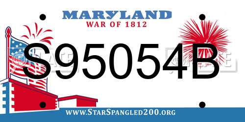 S95054B Maryland License Plate