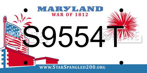 S9554T Maryland License Plate