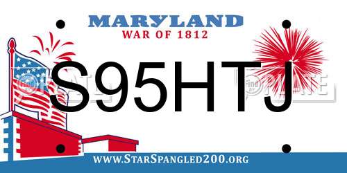 S95HTJ Maryland License Plate