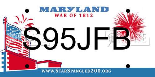S95JFB Maryland License Plate