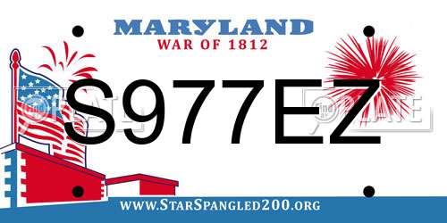 S977EZ Maryland License Plate