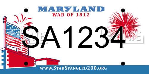 SA1234 Maryland License Plate
