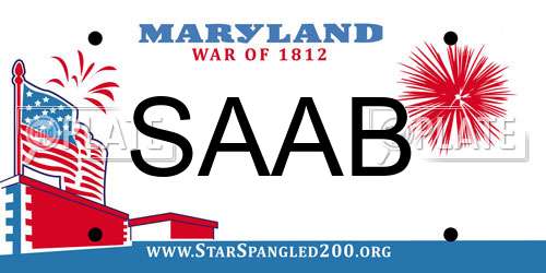 SAAB Maryland License Plate
