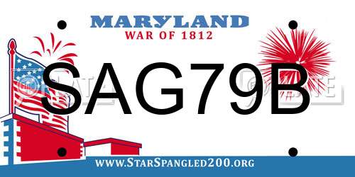 SAG79B Maryland License Plate