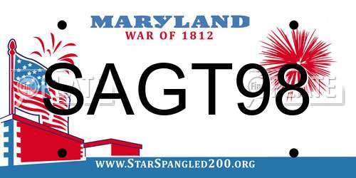 SAGT98 Maryland License Plate