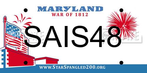 SAIS48 Maryland License Plate
