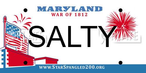 SALTY Maryland License Plate