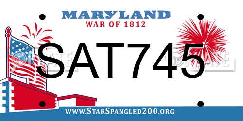 SAT745 Maryland License Plate