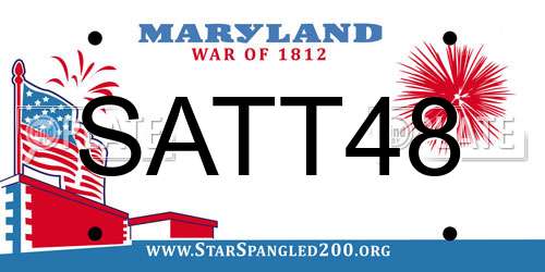 SATT48 Maryland License Plate