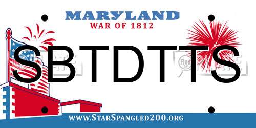 SBTDTTS Maryland License Plate