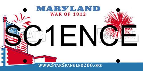 SC1ENCE Maryland License Plate