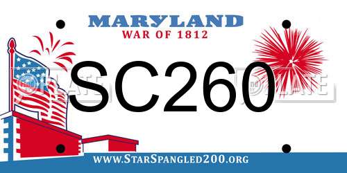 SC260 Maryland License Plate