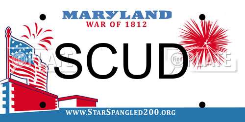 SCUD Maryland License Plate