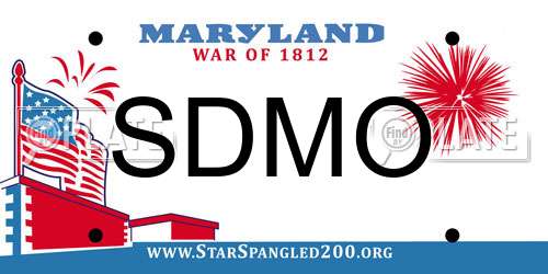 SDMO Maryland License Plate