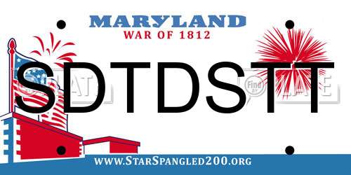SDTDSTT Maryland License Plate