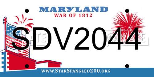 SDV2044 Maryland License Plate