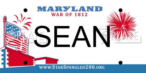 SEAN Maryland License Plate