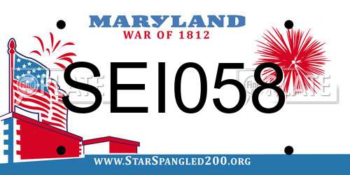 SEI058 Maryland License Plate