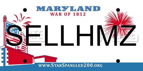SELLHMZ Maryland License Plate