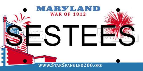 SESTEES Maryland License Plate