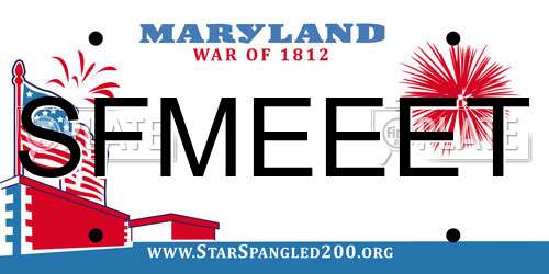 SFMEEET Maryland License Plate