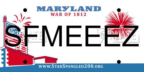 SFMEEEZ Maryland License Plate