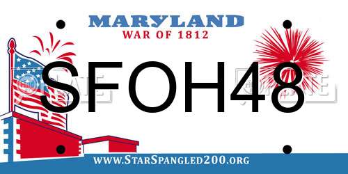 SFOH48 Maryland License Plate