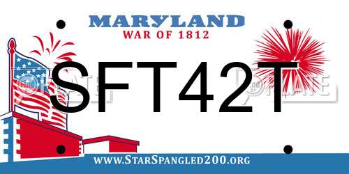 SFT42T Maryland License Plate