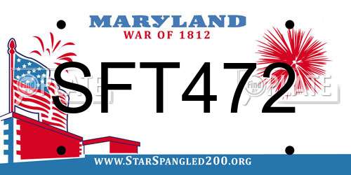 SFT472 Maryland License Plate