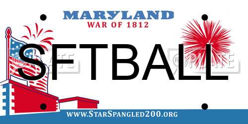 SFTBALL Maryland License Plate