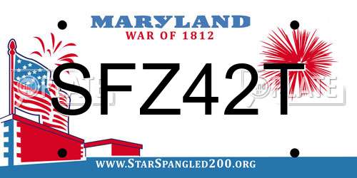 SFZ42T Maryland License Plate