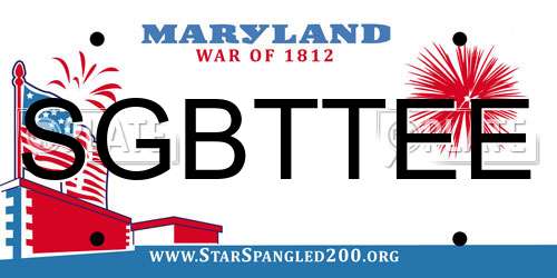 SGBTTEE Maryland License Plate