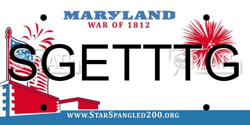 SGETTTG Maryland License Plate