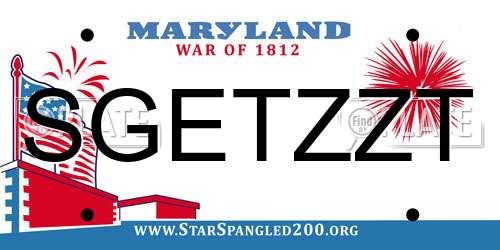 SGETZZT Maryland License Plate