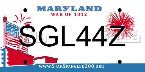 SGL44Z Maryland License Plate